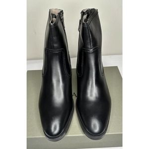 NWB AllSaints Womens 8M Black Bootie Ridge Leather Zipper Boots Shoes